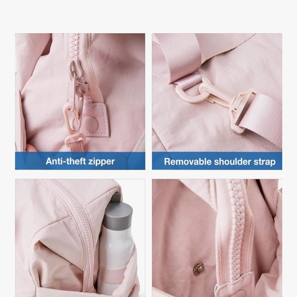 BagSmart Soft Pink Travel Bag - Picture 4 of 10